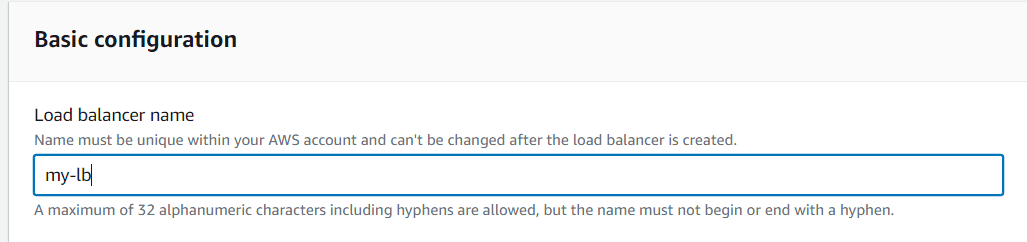 Load Balancer Basic Configuration