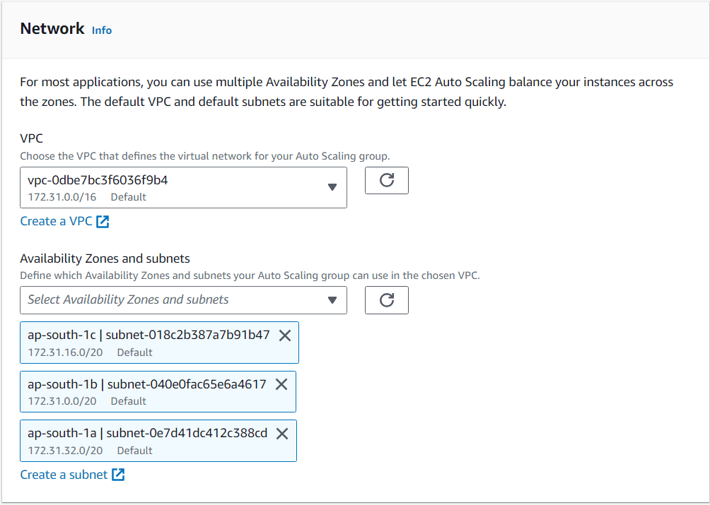 Auto Scaling Group Network Configuration