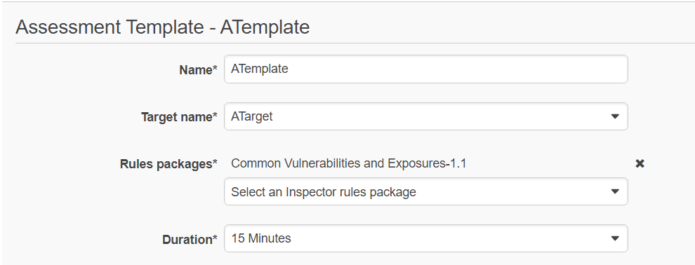 Create Assessment Template