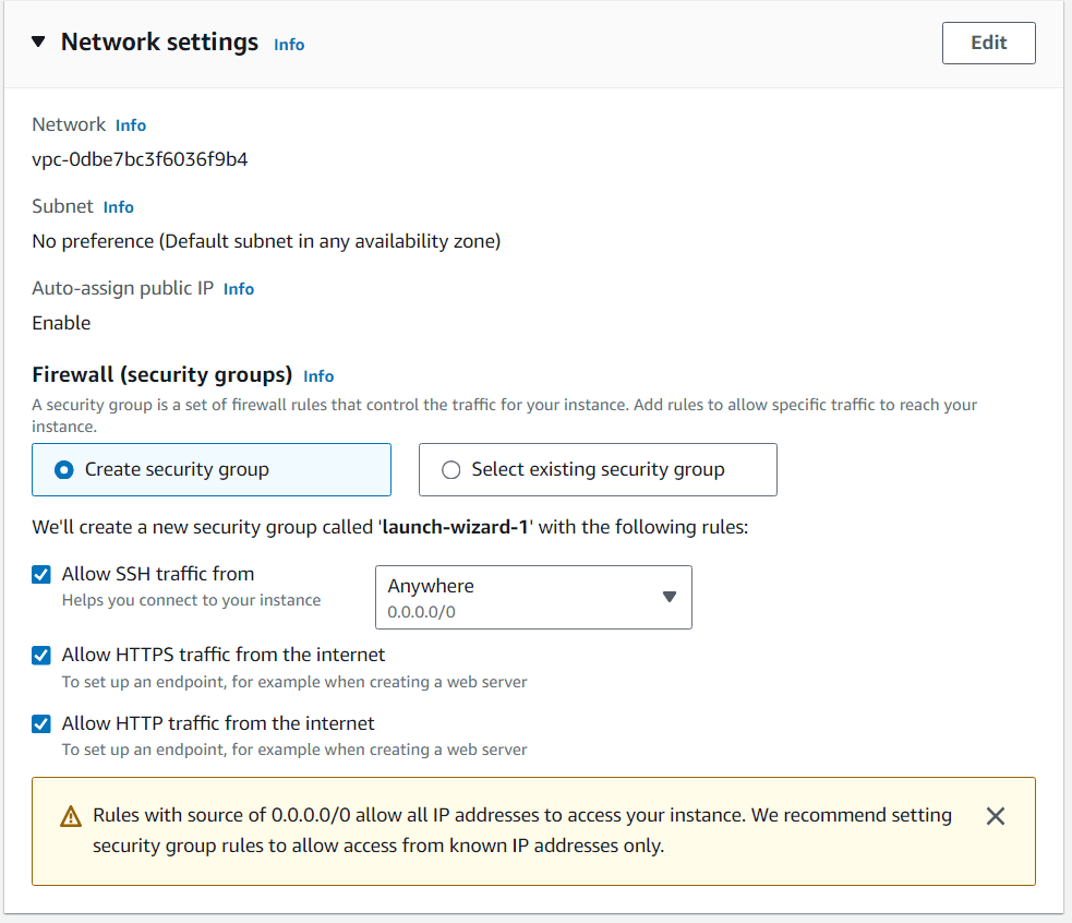 Security Group Configuration