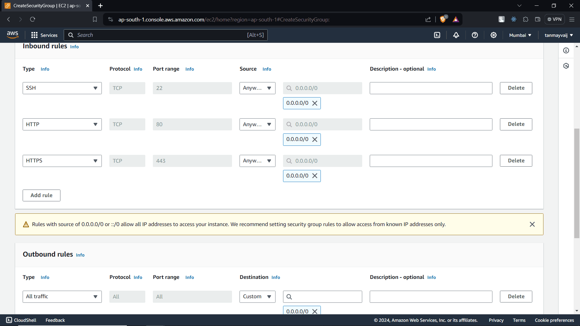 Allow Additional Ports